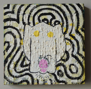 Border Dog (Buni) Floating Over Rivers In Borderlandia by Andrea Muñoz Martinez of XOXO AMMO