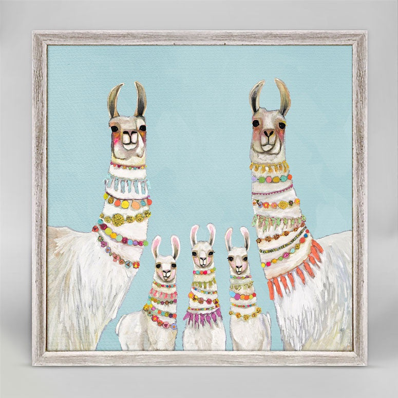 Necklaces Sky Blue Mini Framed Canvas Print by Eli Halpin