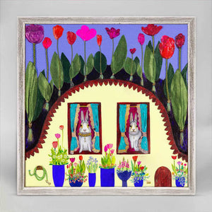 Bunny's House Mini Framed Canvas Print by Eli Halpin