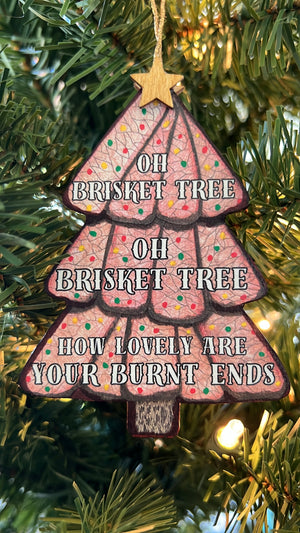 Oh Brisket Tree Christmas Ornament by Sarah Figueroa