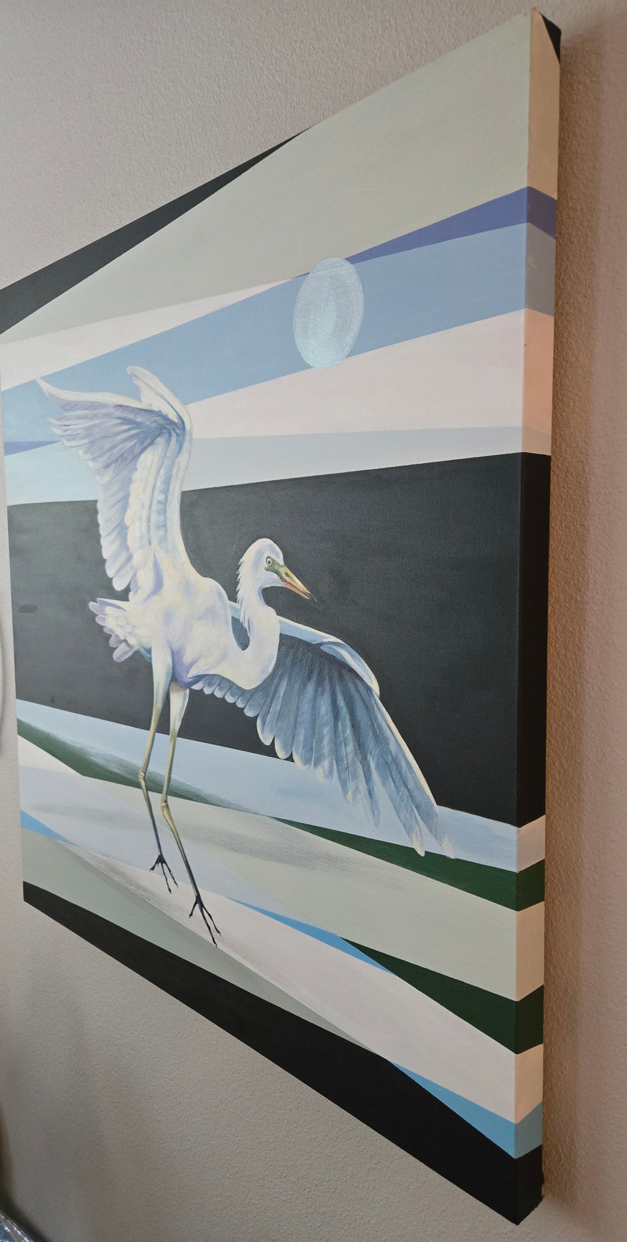 Egret Landing by Christina Green-Martinez