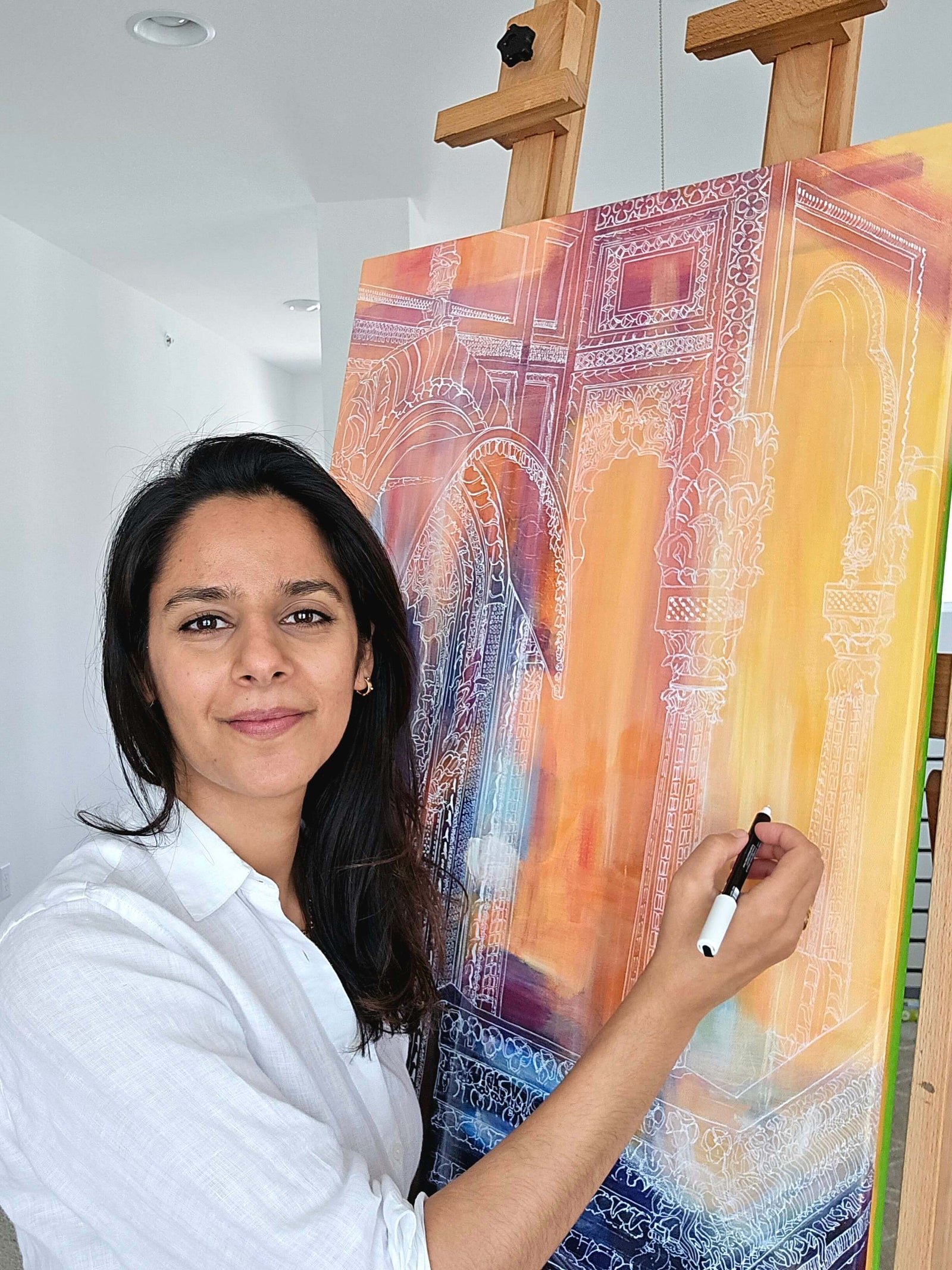 Walking Towards the Light Print by Malti B Lee + 11"x14"