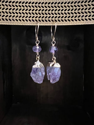 Semi Precious Stone Electroplated Earrings  by Pake + 6 variants