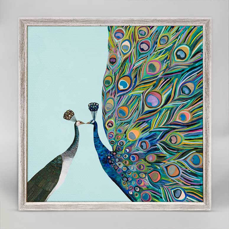 I Like Your Crown Mini Framed Canvas Print in Soft Blue by Eli Halpin