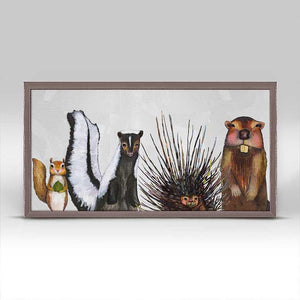 Eli Halpin's Art brings the charming woodland creatures of Woodland Crew on Soft Pewter home to your walls and bring the outdoors inside.