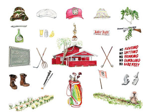 Caddyshack Collection  Print by Emily Mercedes + 11" x 14"