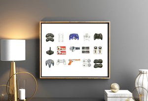 Gaming Consoles Print by Emily Mercedes