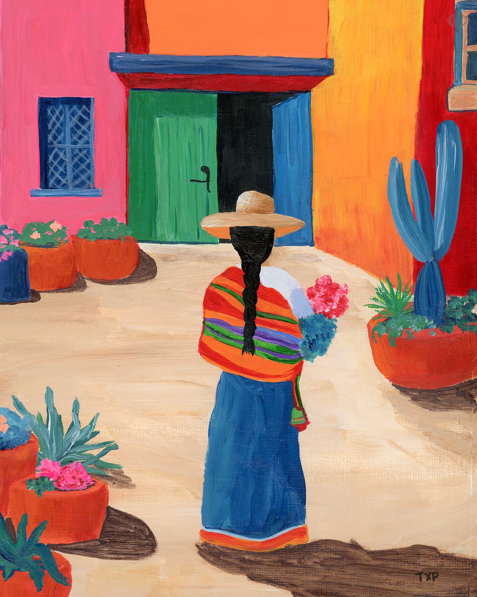 Gathered Flowers Print by Pam Campbell + 11"x14"