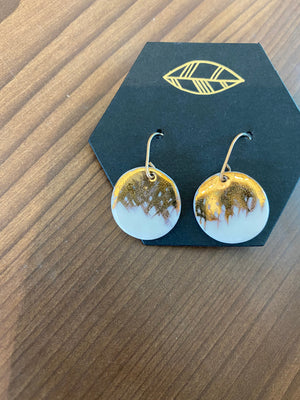 Circular Gold Earrings by Remnant Studios