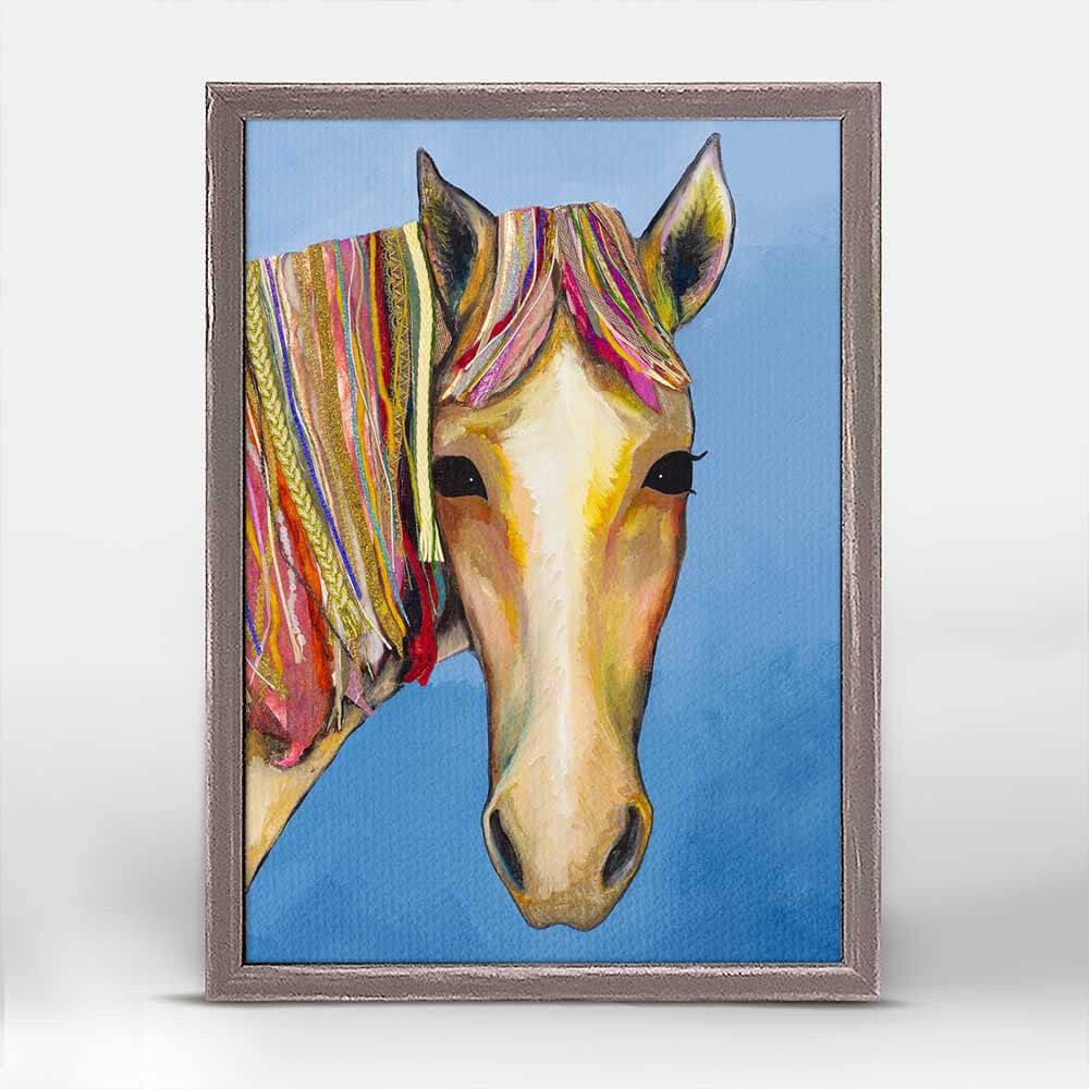 Golden Girl Mini Framed Canvas Print by Eli Halpin