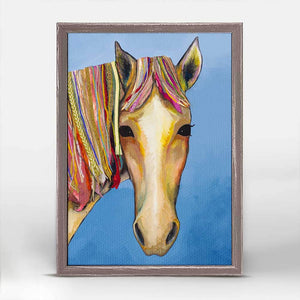 Golden Girl Mini Framed Canvas Print by Eli Halpin