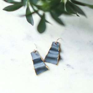 Grey Ribbon Earrings - Barcelona Inspirada by Remnant Studios