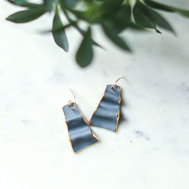 Grey Ribbon Earrings - Barcelona Inspirada by Remnant Studios