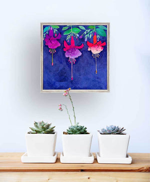 Bright & Bold - Fuschia Mini Framed Canvas Print by Eli Halpin