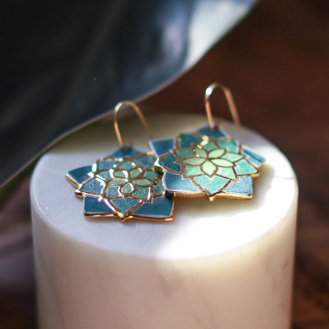 Succulent Earrings by Remnant Studios