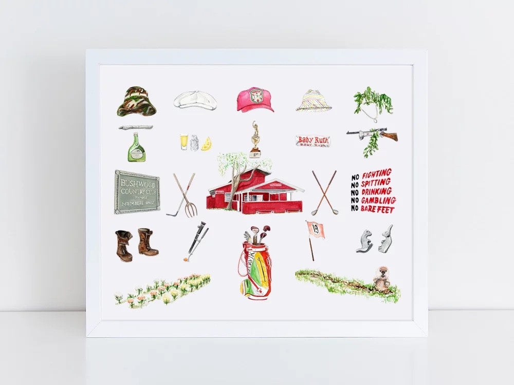 Caddyshack Collection  Print by Emily Mercedes + 11" x 14"