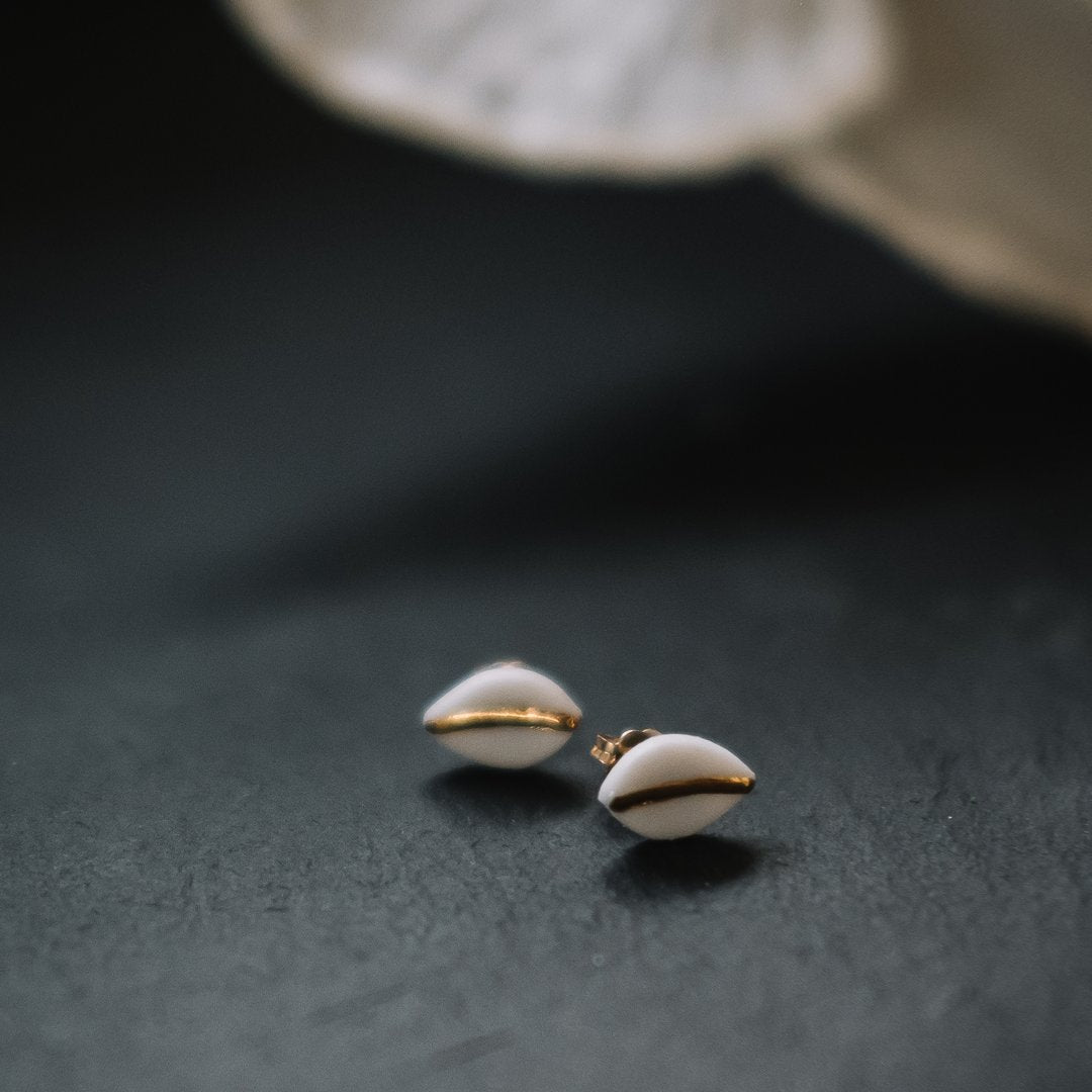 Tiny Leaf Studs by Remnant Studios