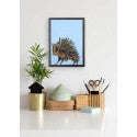 Paintbrush Porcupine Mini Framed Canvas Print by Eli Halpin