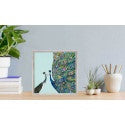 I Like Your Crown Mini Framed Canvas Print in Soft Blue by Eli Halpin