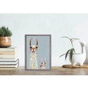 Llama Mama and Baby Mini Framed Canvas Print by Eli Halpin