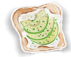 Avocado Toast Sticker by Kathyphantastic