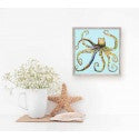 Bright Octopus Mini Framed Canvas Print by Eli Halpin