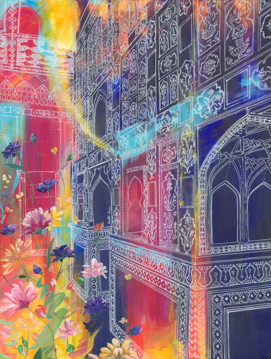 Echos of Ruby Lights Print by Malti B Lee