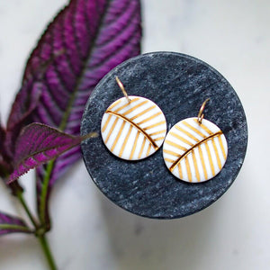 Gold Palm Earrings - Large - BAJA Collection by Remnant Studios