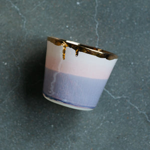 Porcelain Tumblers with 22k Gold by Karacotta Ceramics