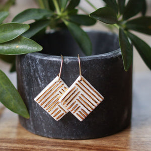 Square Tile Earrings by Remnant Studios