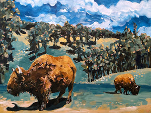 North American Bison Print by Kate Fitzpatrick