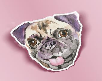 Pug Stickers by Kathyphantastic