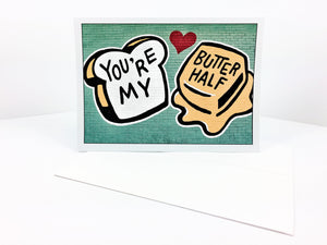 Butter Half Greeting Card by Locally Mixed