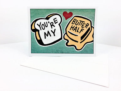 Butter Half Greeting Card by Locally Mixed