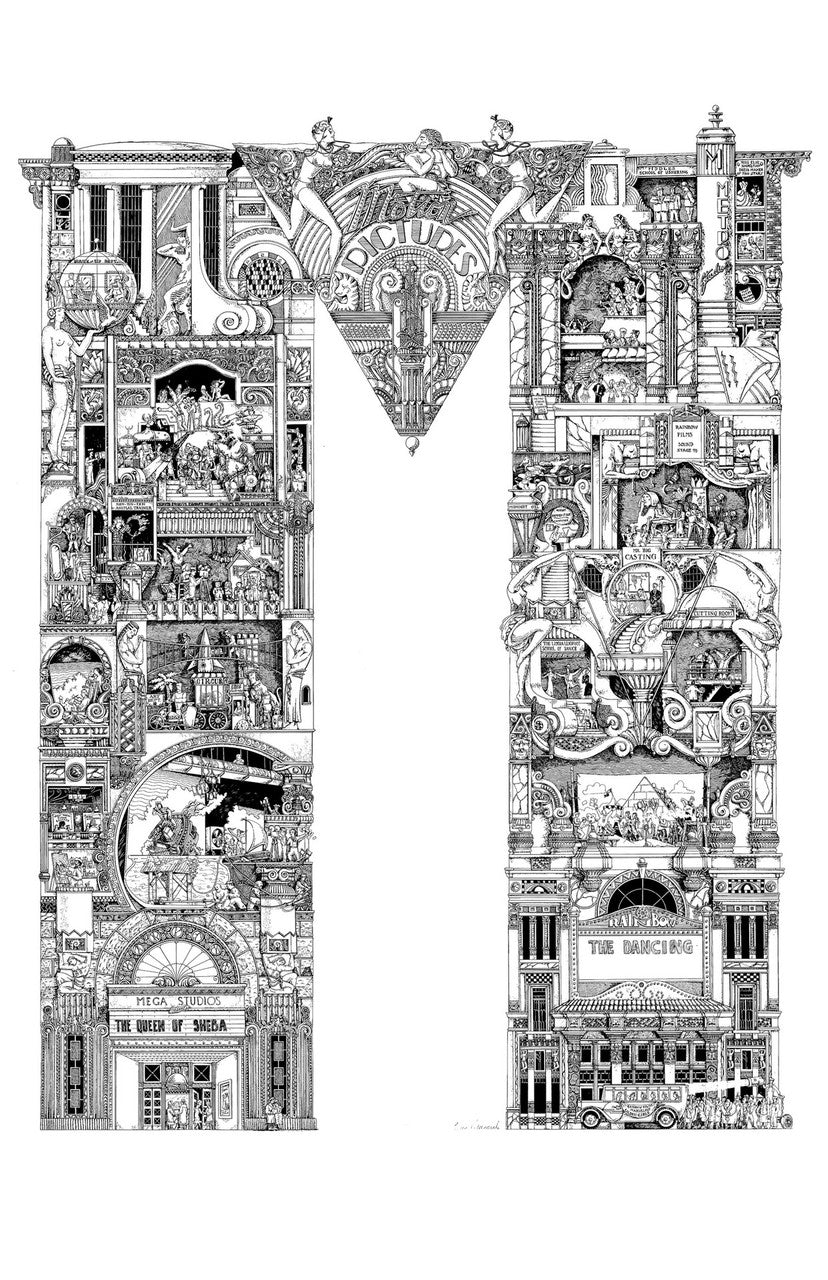 M is for Movie Print by Chris Celusniak