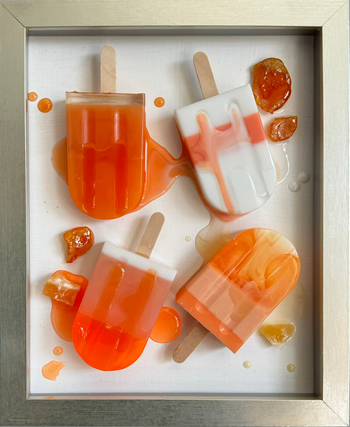 4 Apricot Popsicles #3 by  Elena Mester