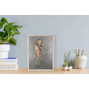 Floating Seahorse in Silver Mini Framed Canvas Print by Eli Halpin