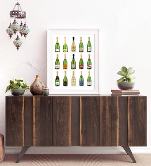 Champagne Collection Print by Emily Mercedes + 11" x 14"