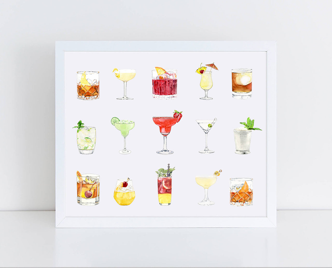 Cocktail Collection #2 Print by Emily Mercedes + 11" x 14"