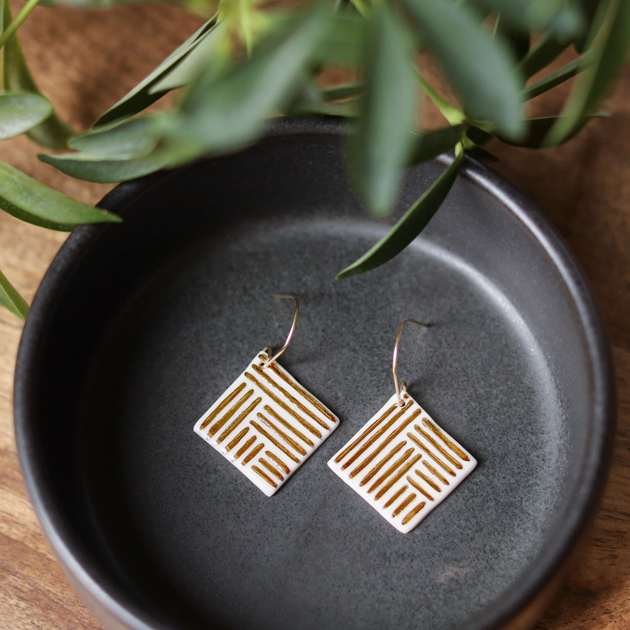 Square Tile Earrings by Remnant Studios