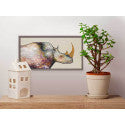 Giant Rhinoceros Mini Framed Canvas Print by Eli Halpin