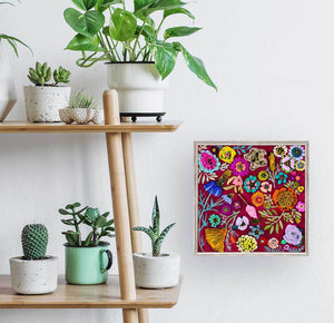 Bright & Bold - Merlot Mini Framed Canvas Print by Eli Halpin