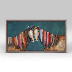 Manes of Color Mini Framed Canvas Print by Eli Halpin