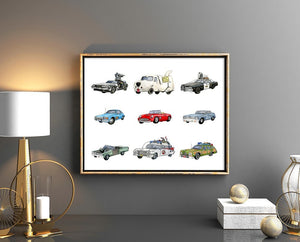 Comedy Cars Print by Emily Mercedes