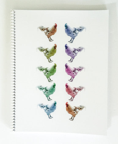 Rainbow Chickens Notebook by Lisa Zinna