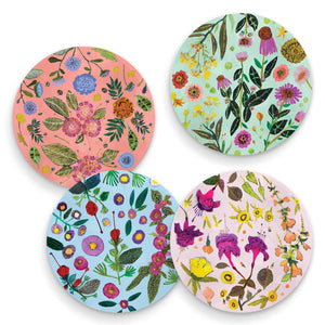 Colorful Ceramic Coasters - Set of 4  by Eli Halpin