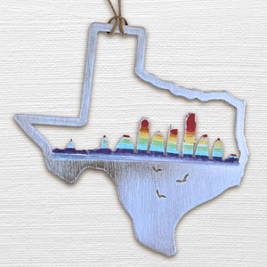 Hi How Are You Card and Austin Rainbow Skyline Ornament by Authenticaa