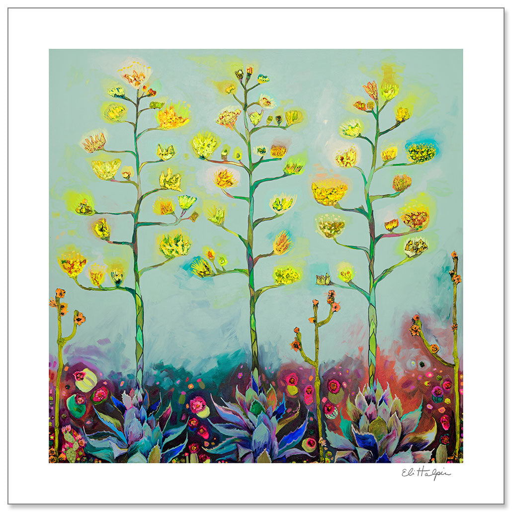 Agave Blooms Print by Eli Halpin + 12"x12" Paper
