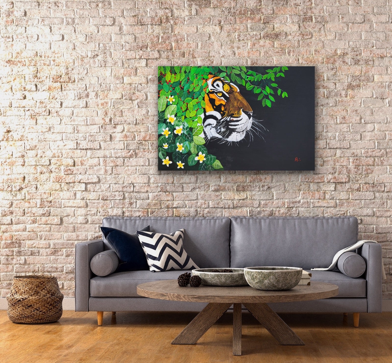 Tiger in Green by Alan Berkshire