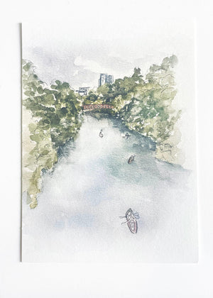 Barton Springs Bridge Print by Amber LeBlanc